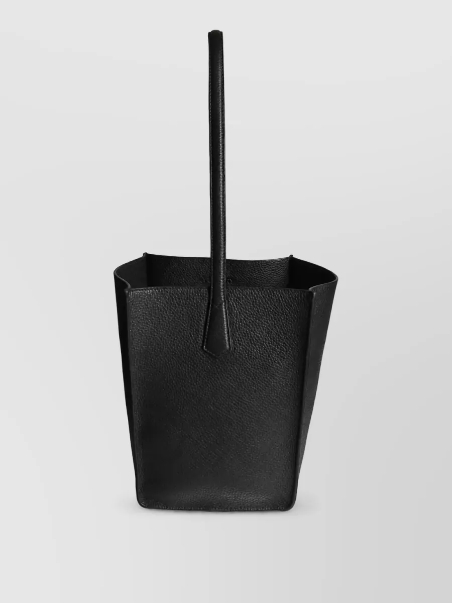A.emery leather bucket bag