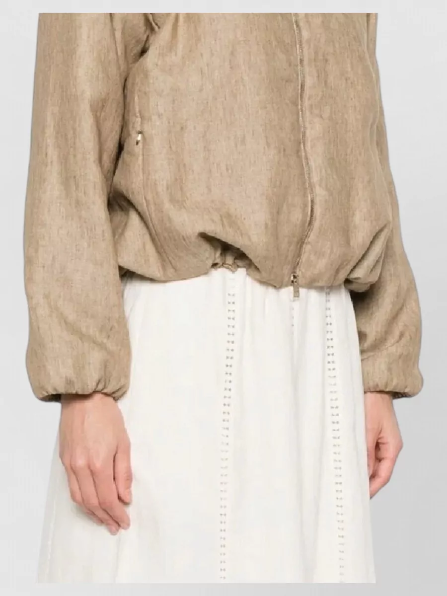 Herno Linen Single Breasted Coat
