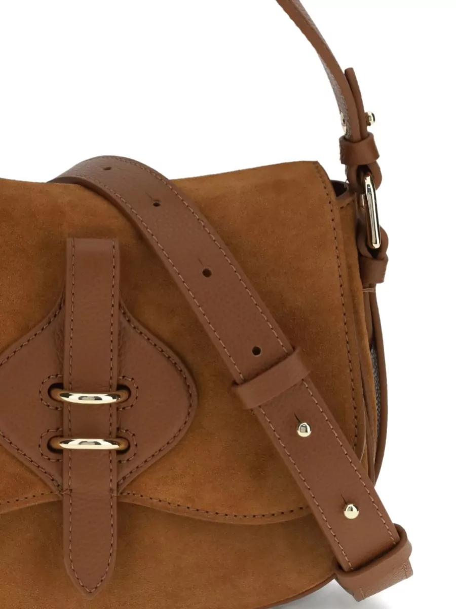 Coccinelle Mavery Suede Clutch Bag Strap Handle