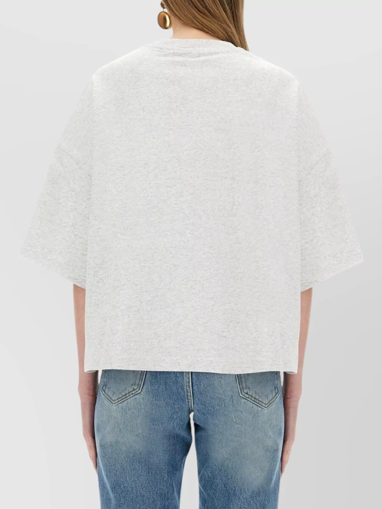 Shop Jacquemus Oversized Short Sleeve Crew Neck Top