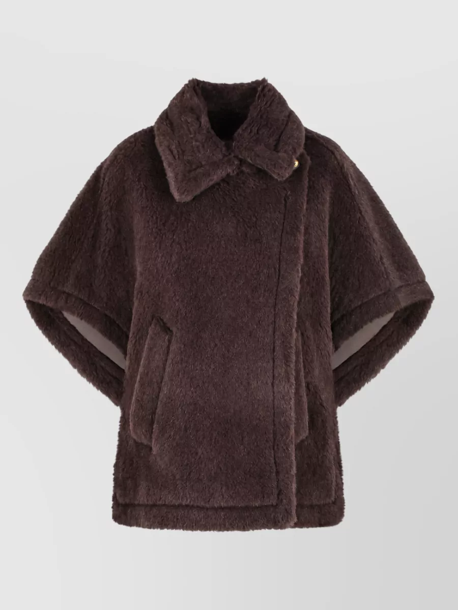 Max Mara alpaca wool silk cape