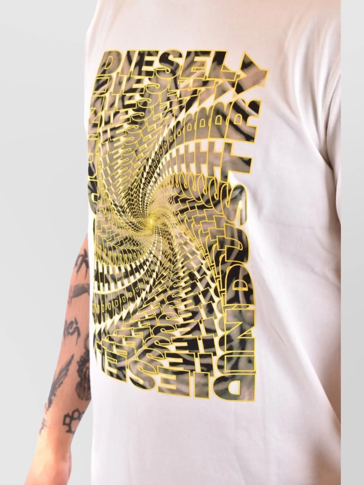 Diesel Crew Neck Graphic Print Short Sleeves