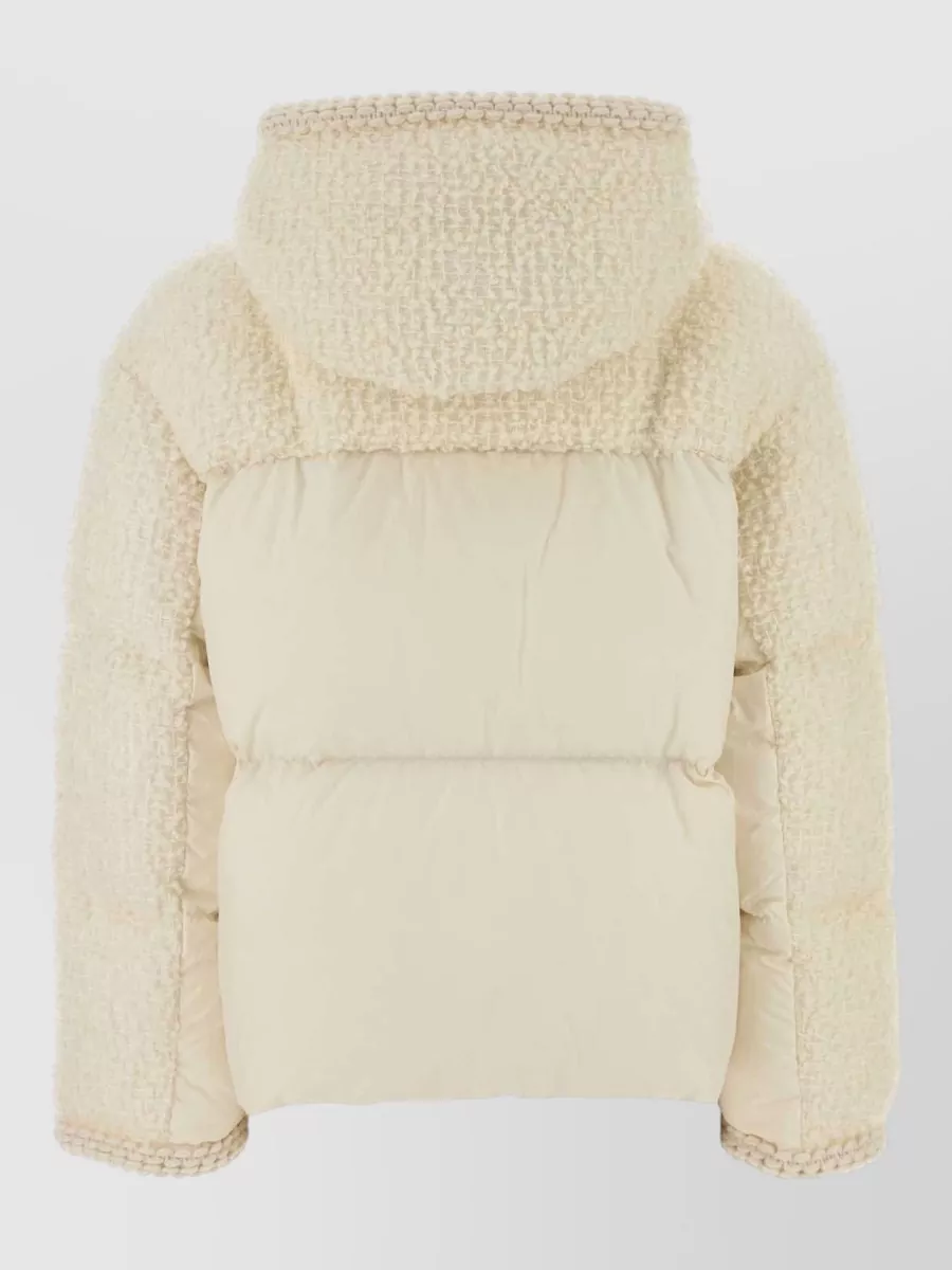 Moncler Wool Bouclé Oversized Down Jacket