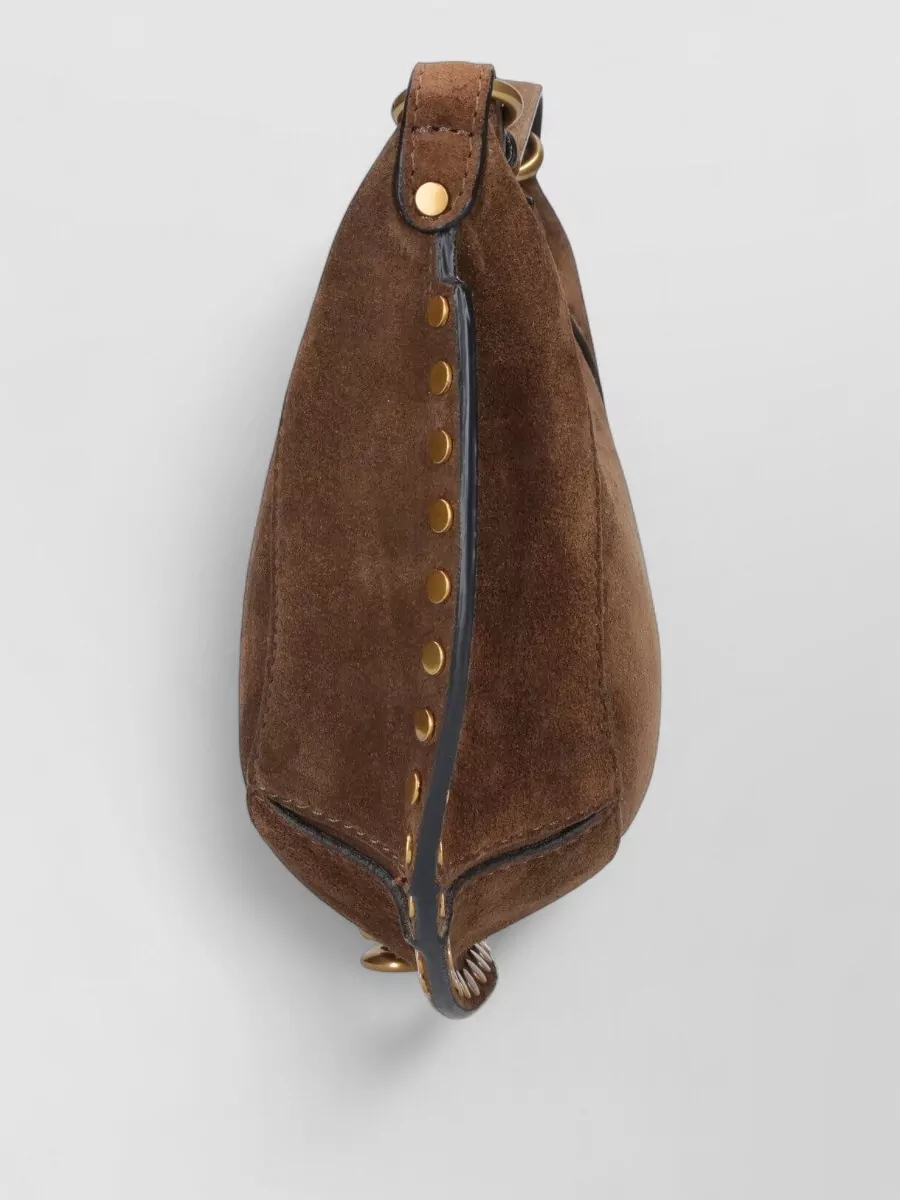 Isabel Marant Suede Shoulder Bag Studded Detailing Strap