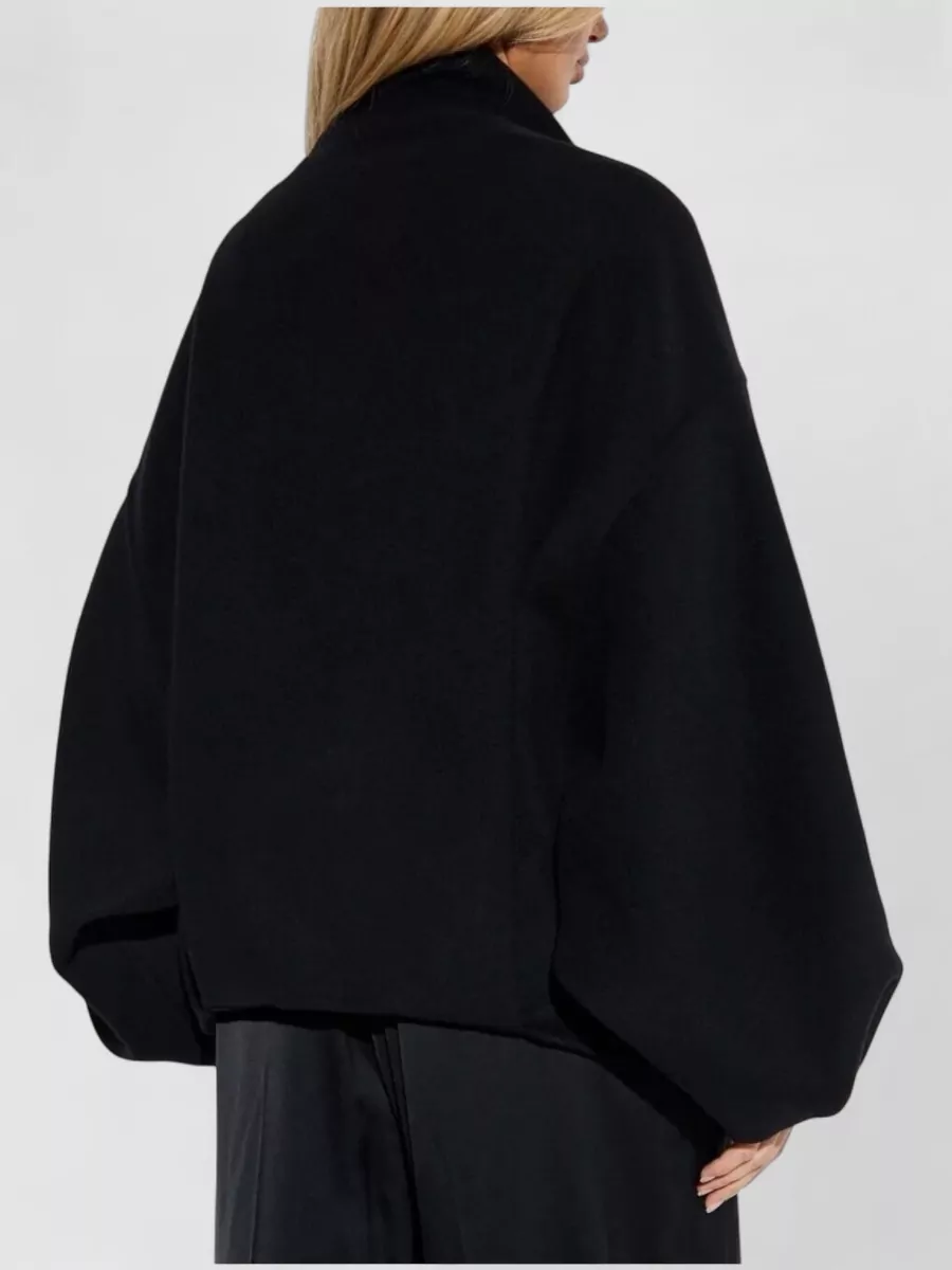 Darkpark Oversized Cashmere Wool Jacket With Asymmetric Front