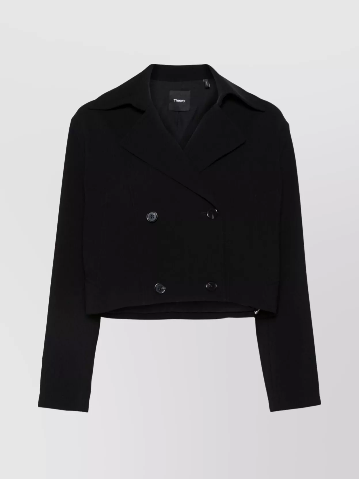 Theory Cropped Double-Breasted Trench Coat