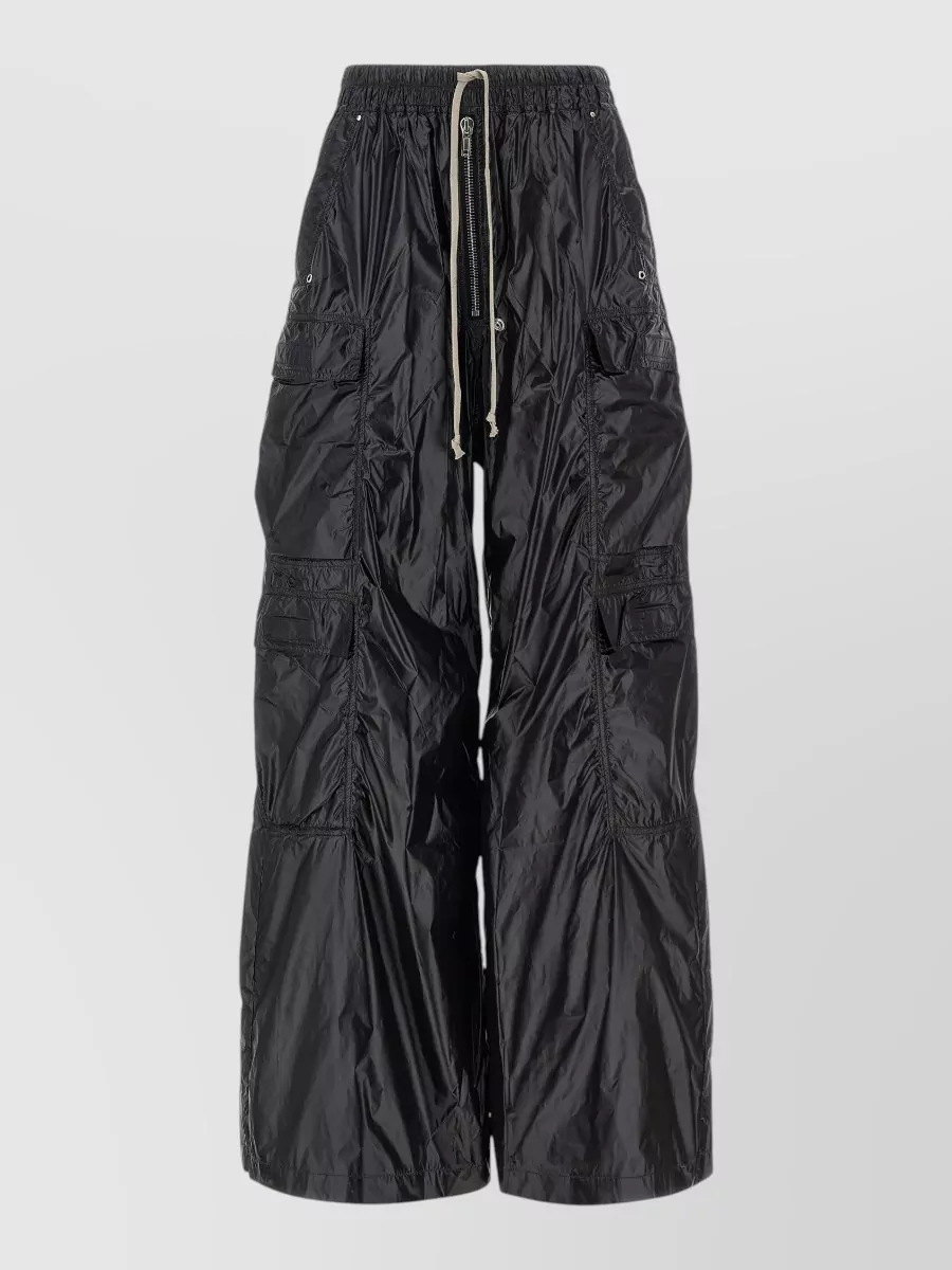 Rick Owens Drkshdw nylon low-rise flared wide-leg trousers