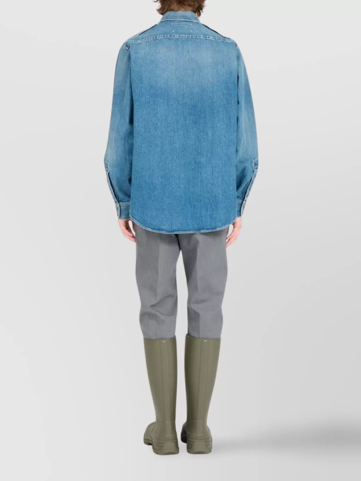Maison Margiela Long Sleeve Cotton Shirt Featuring Pockets