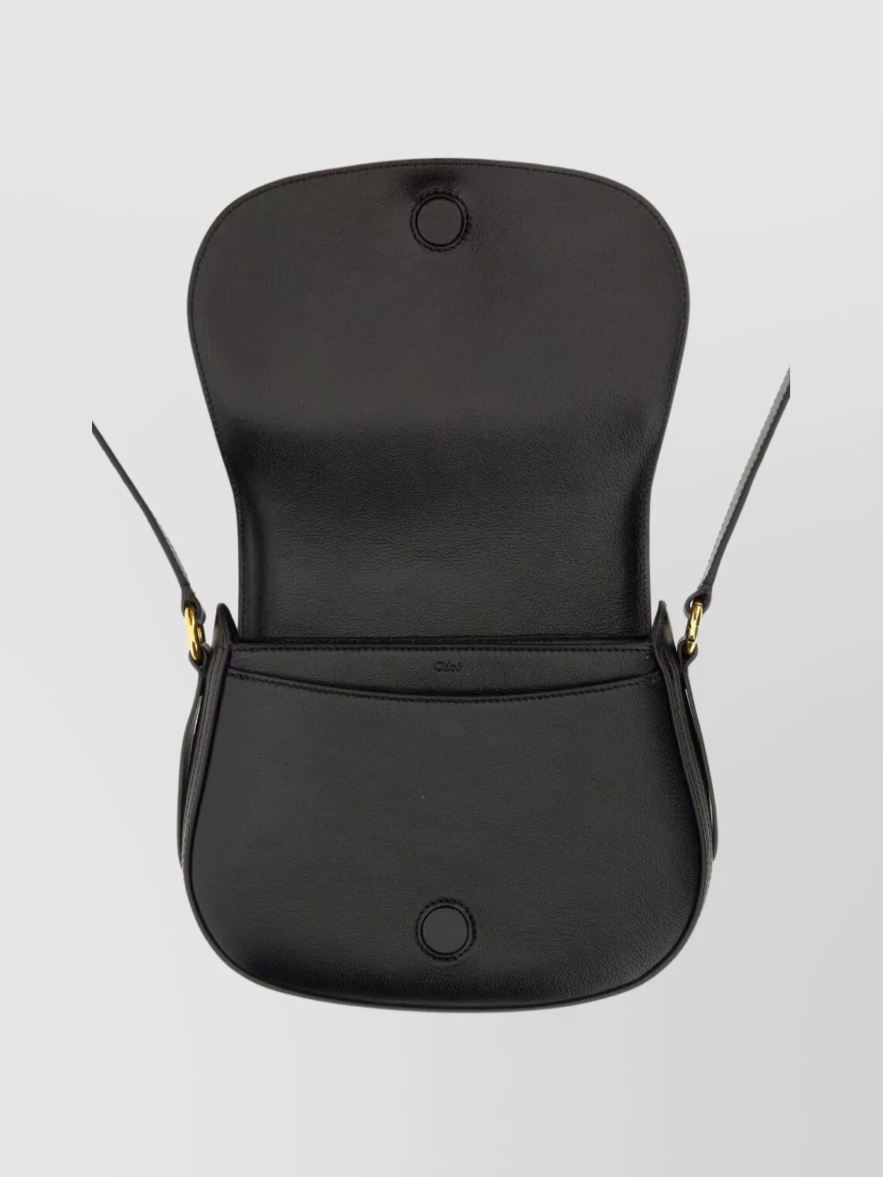 Chloé Small Saddle Bag Gold Tone Hardware In Black