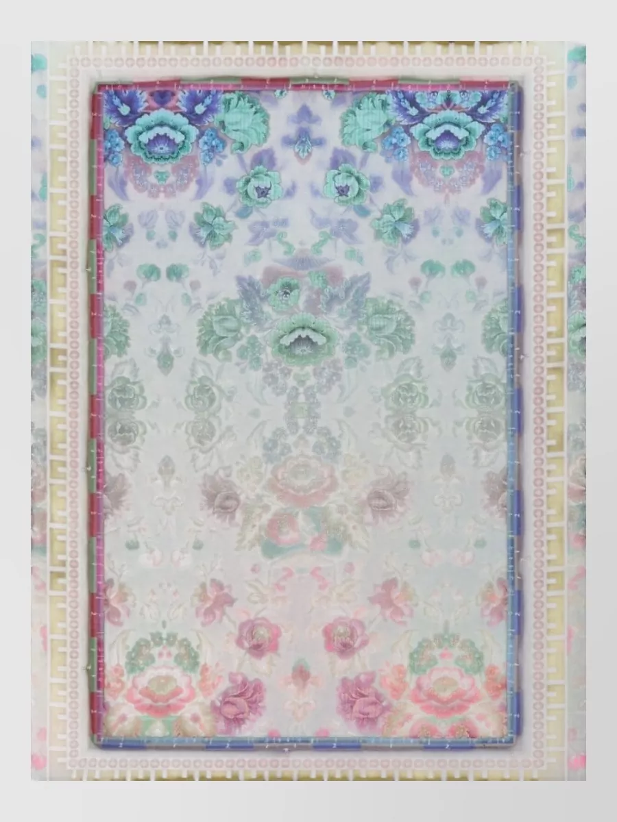 Pierre Louise Mascia Floral Print Silk Scarf
