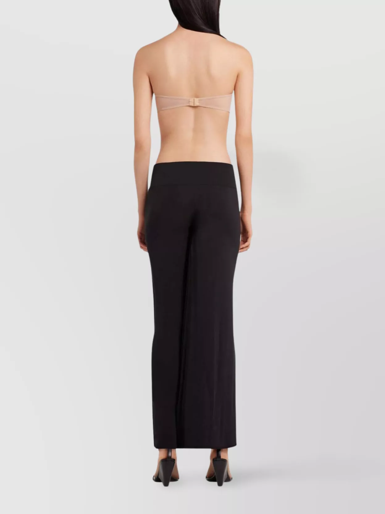 Shop Courrèges Belted High Waist Pleated Trousers