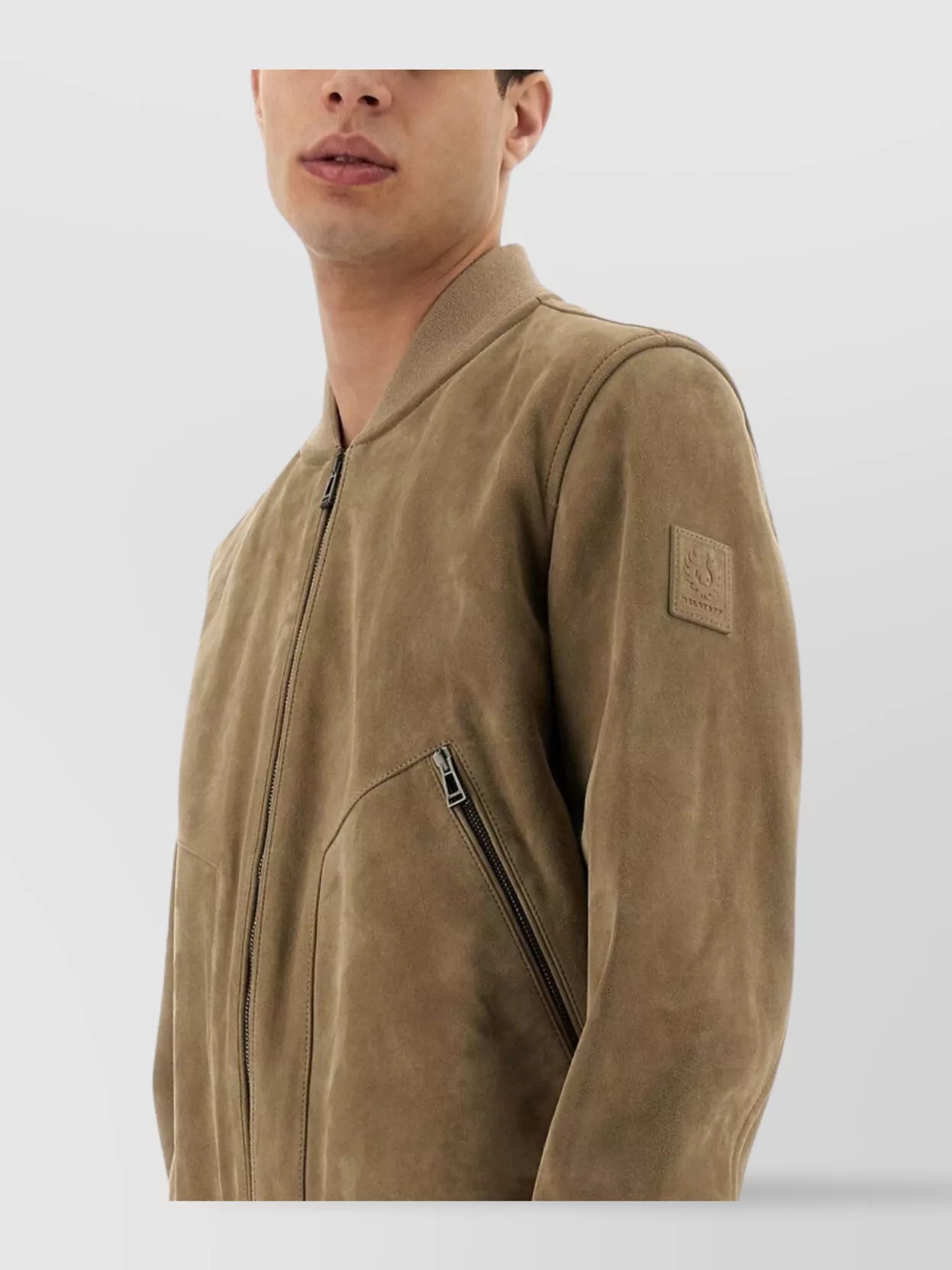 Belstaff Ribbed Cuffs Zip Pockets Jacket