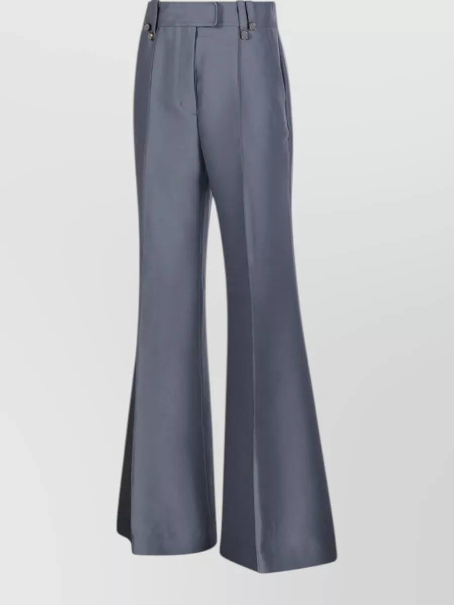 Zimmermann Wool Silk Flared Trousers