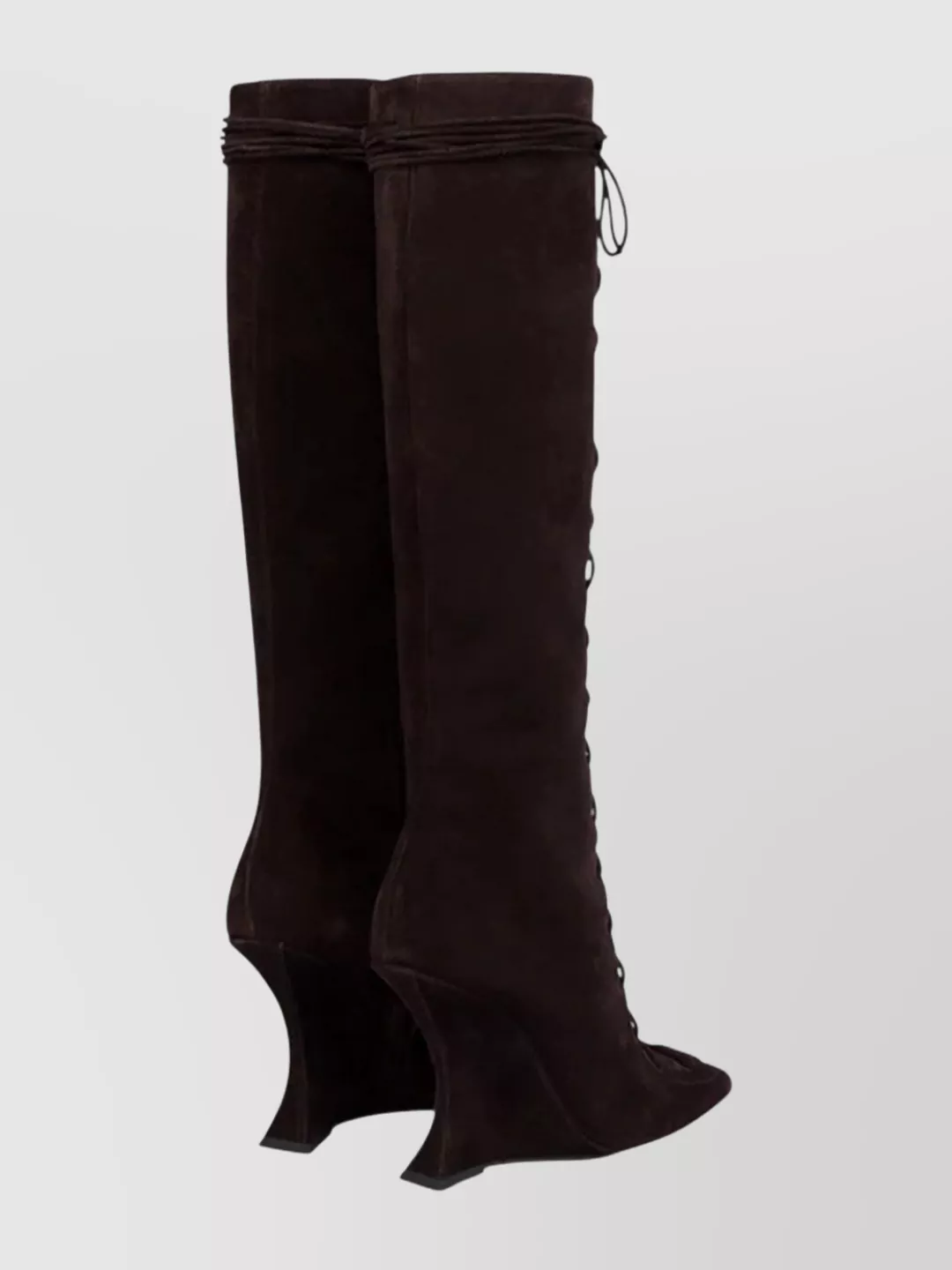 Paris Texas Knee Length Suede Boots Wedge