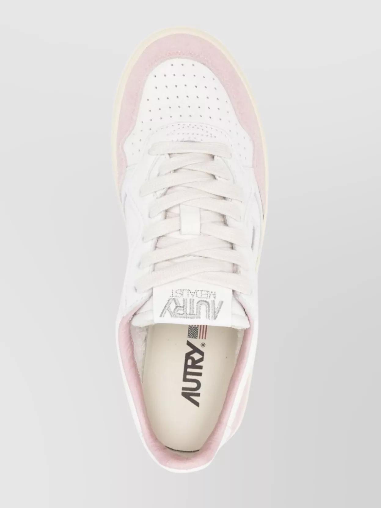 Autry Medalist Sneakers In White/powder Leather And Suede
