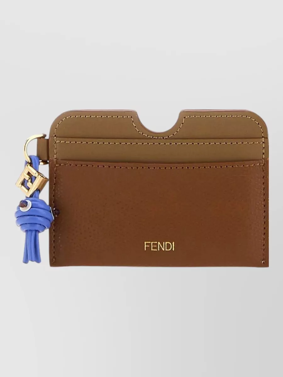 Fendi leather card case
