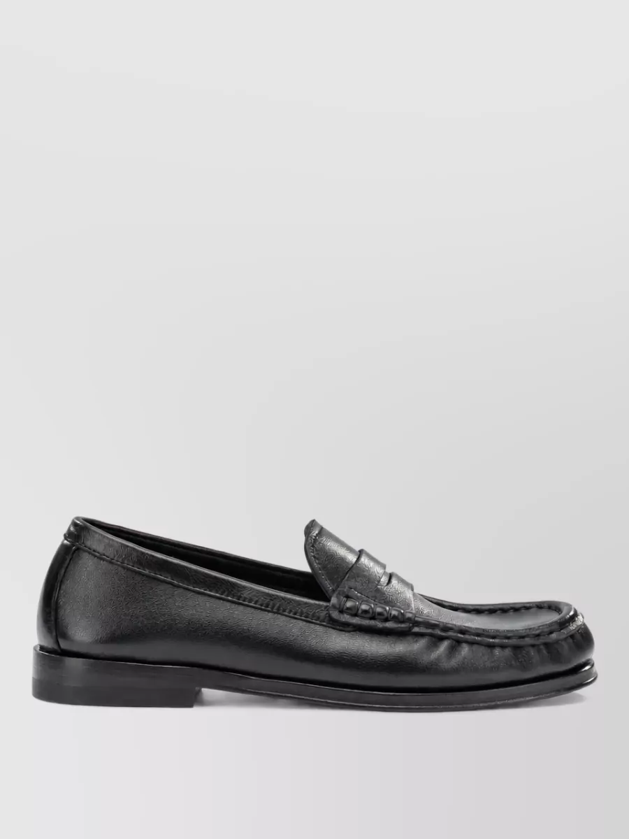 Henderson Baracco Leather Penny Strap Round Toe Loafers