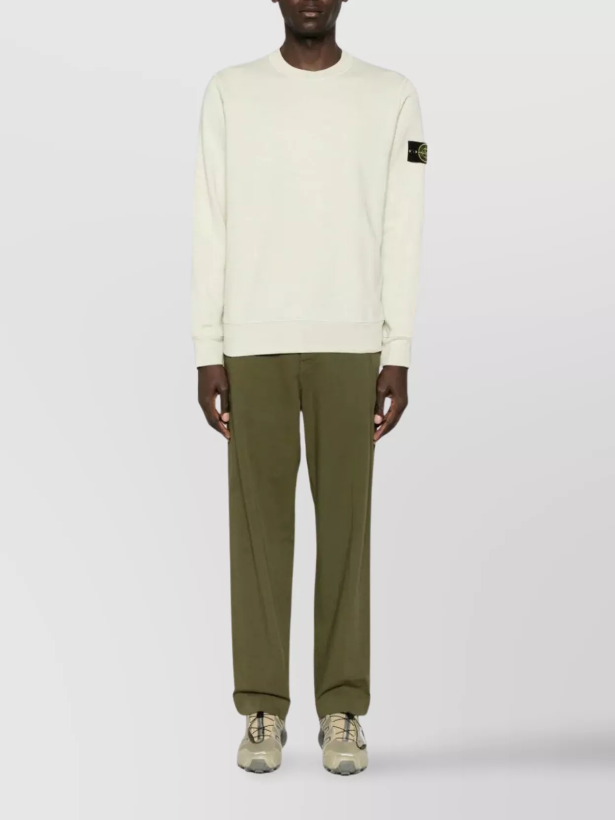 Stone Island Ribbed Crewneck Sweater With Hem Detail