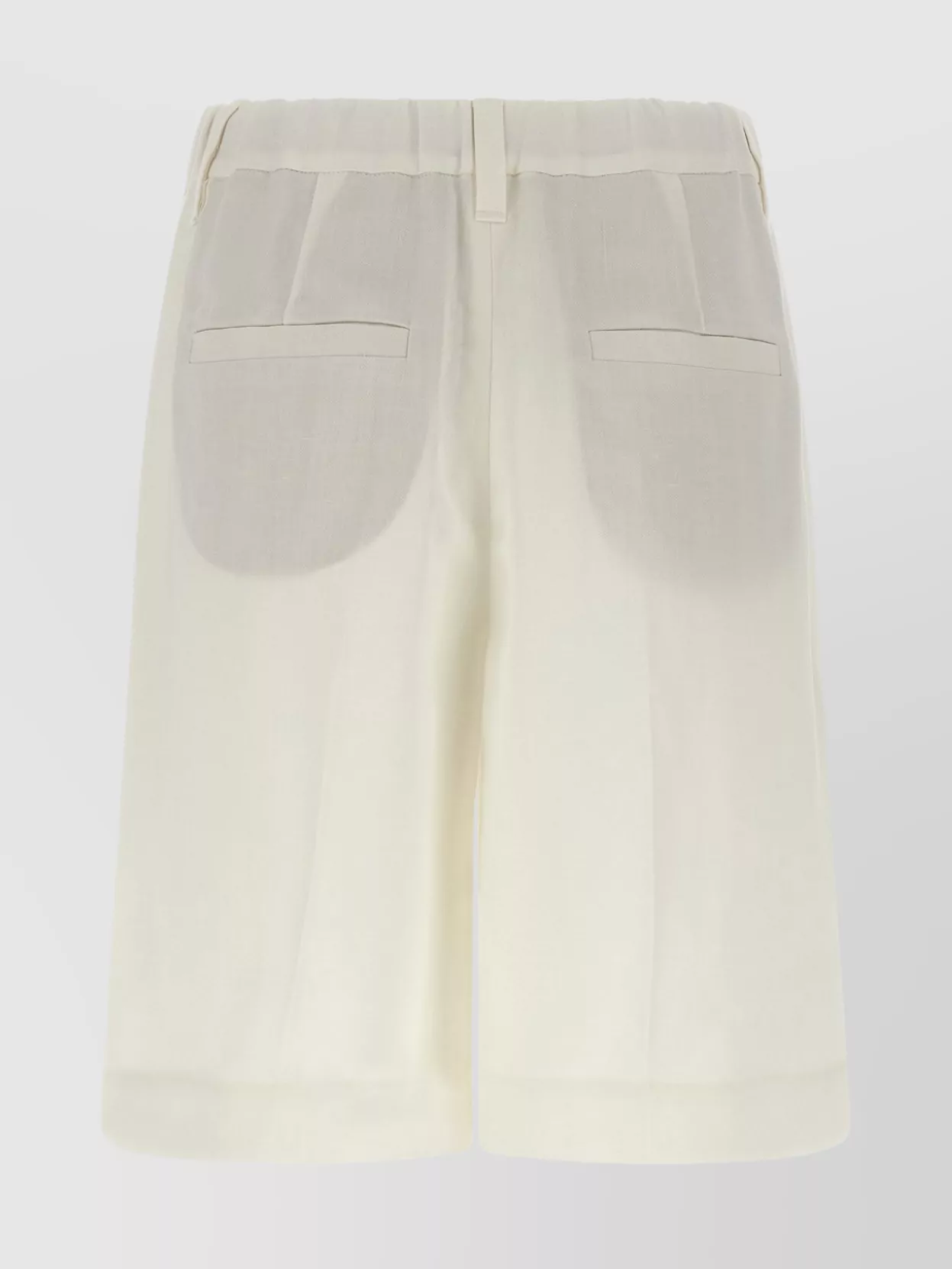 Brunello Cucinelli Viscose And Linen Bermuda Shorts Bermuda And Short White In Neutral