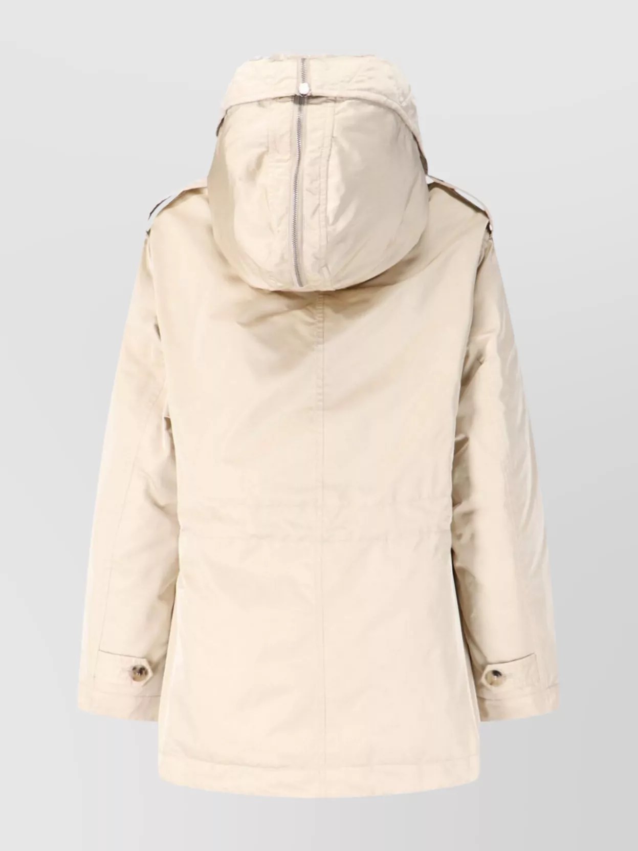 Ermanno Scervino Casual Jacket With Hood And Pockets In Neutral