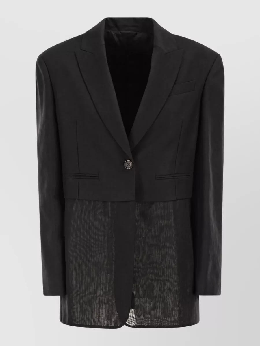 Brunello Cucinelli Single-breasted linen blend suit jacket