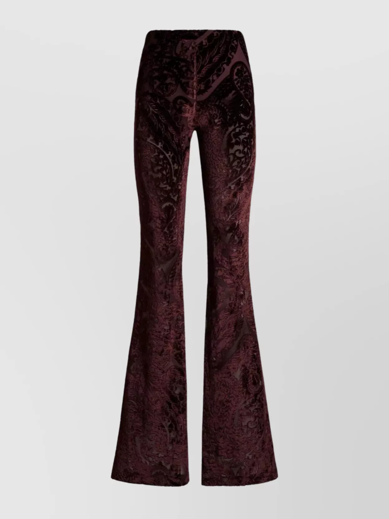 Etro Flared Trousers With Jacquard Effect In Red