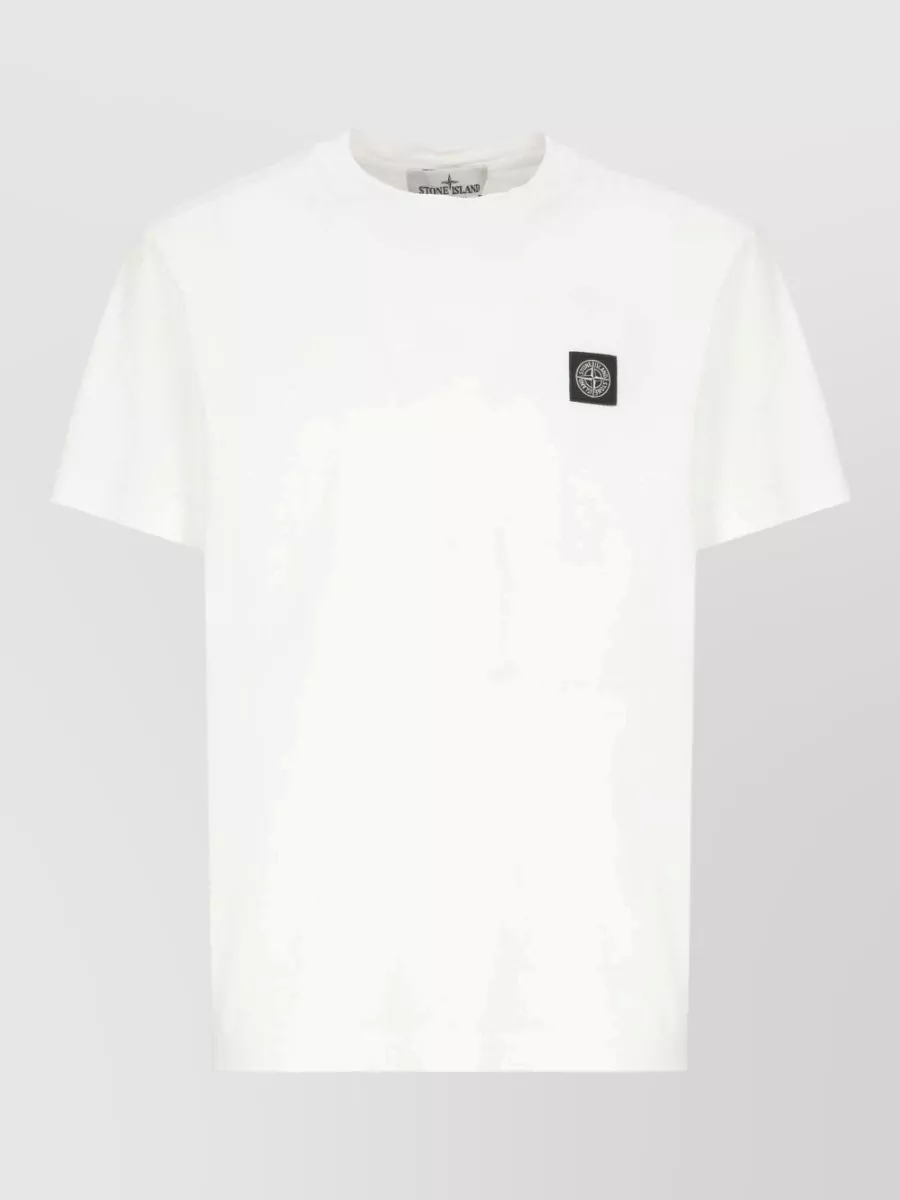 Stone Island Cotton ribbed crew neck short-sleeve t-shirt