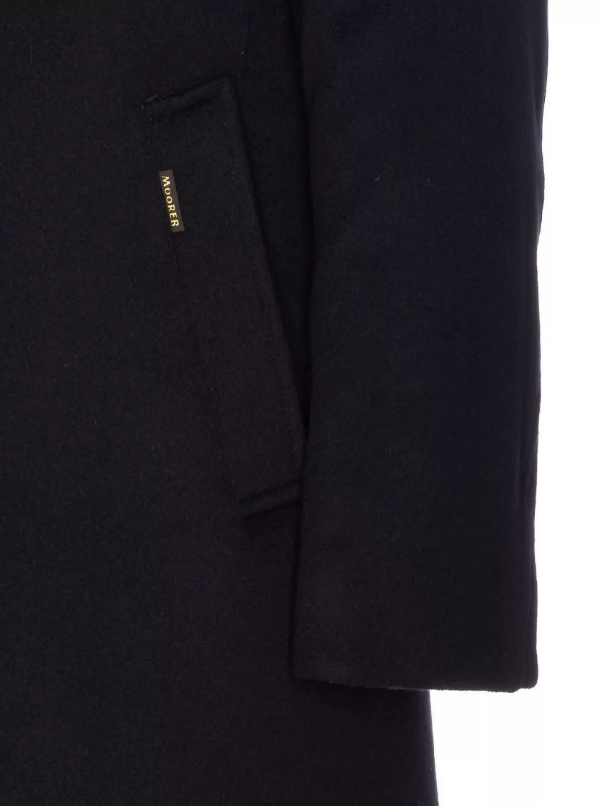 Moorer High Neck Long Padded Coat With Fur