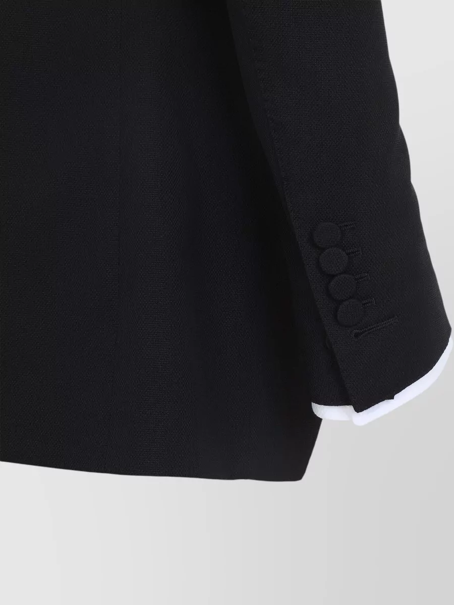 Tom Ford Silk Wool Collarless Blazer