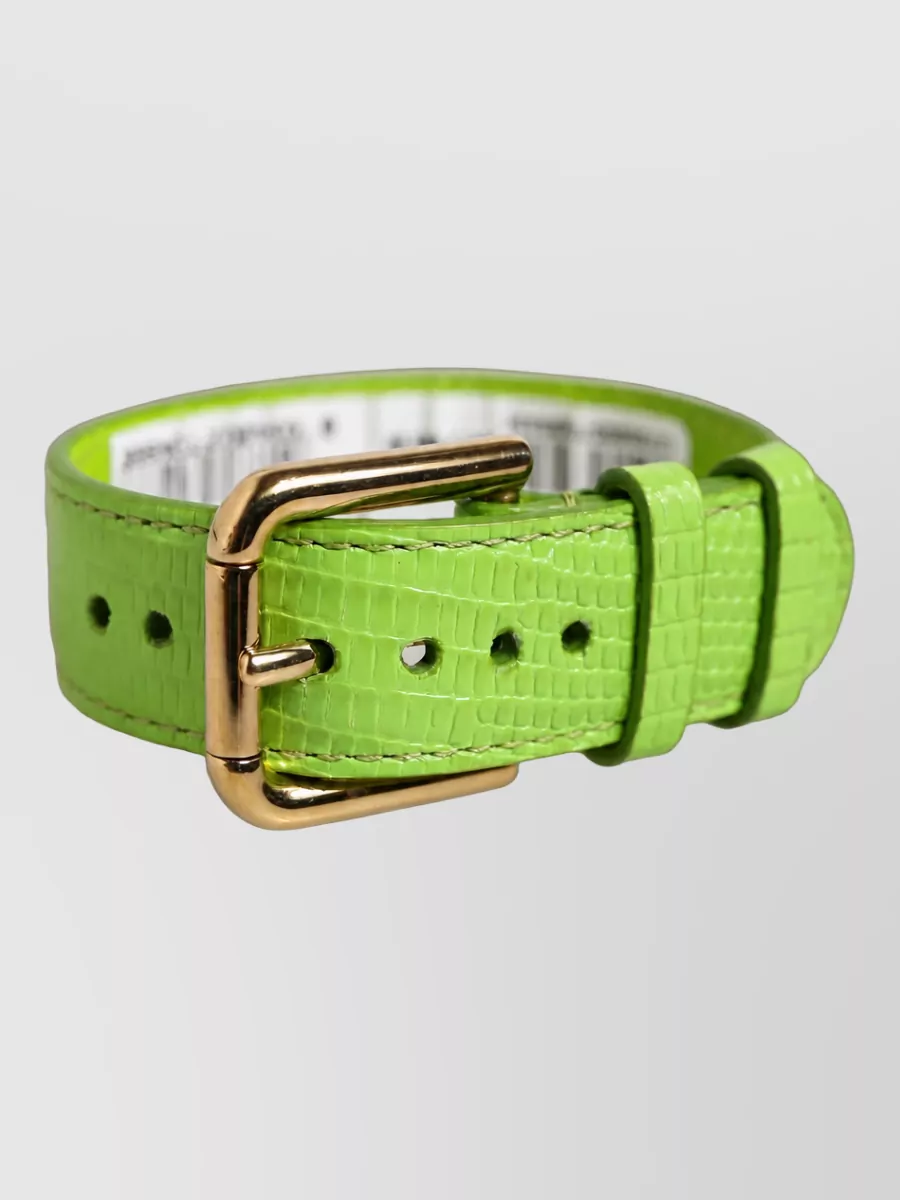 Dolce&Gabbana textured leather bracelet