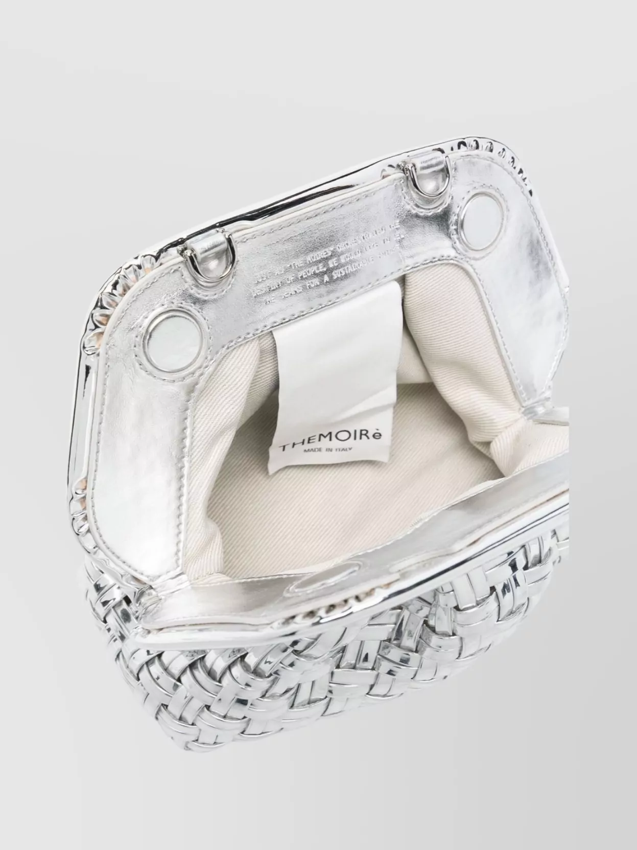 Themoirè Woven Design Laminated Clutch Bag