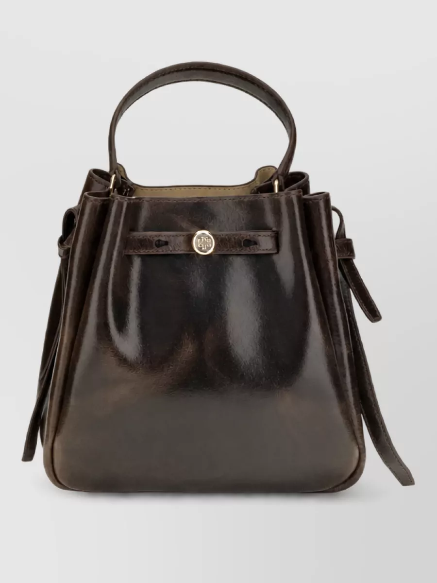 Tory Burch Romy Leather Bucket Bag