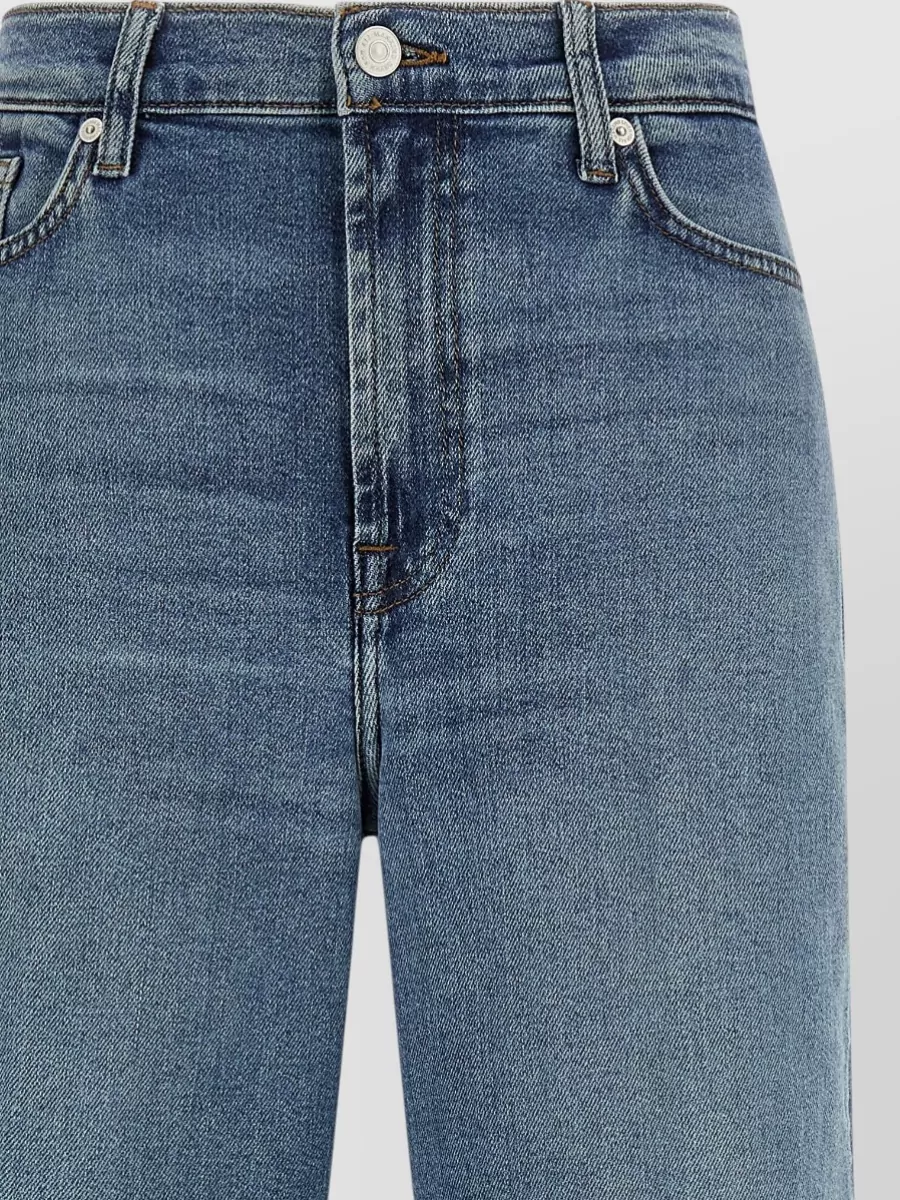 7 For All Mankind High Rise Wide Leg Denim Trousers
