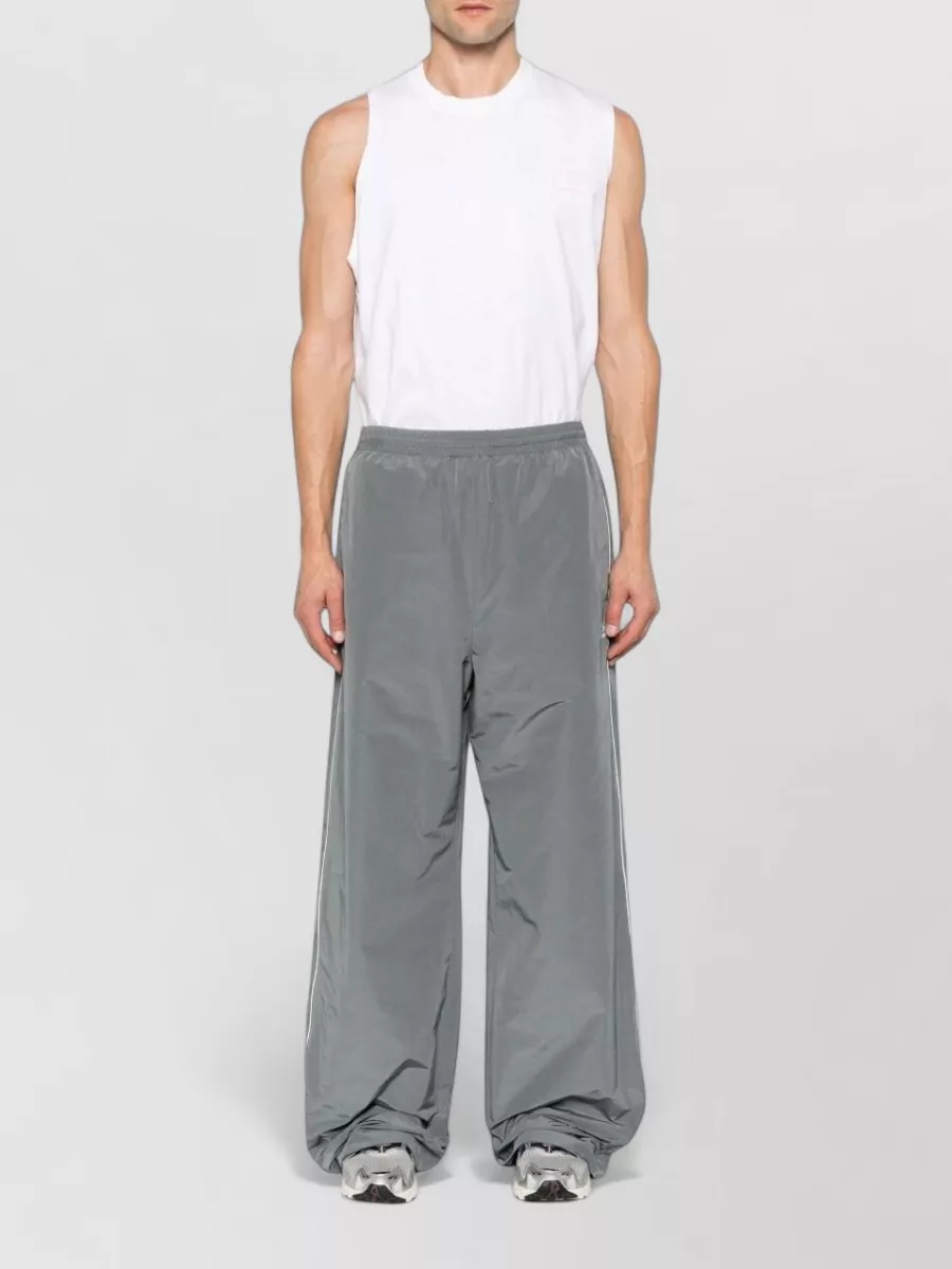 Balenciaga logo print wide leg swimming trunks