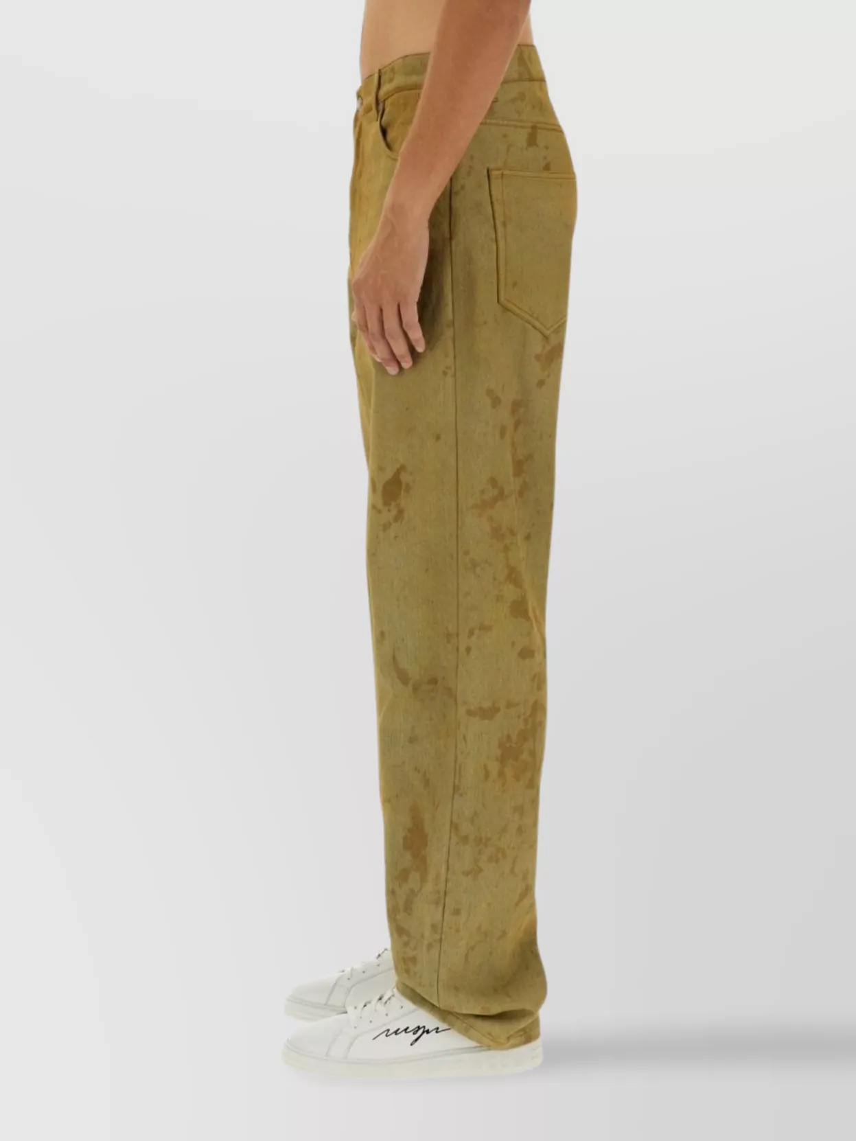 Msgm Distressed Denim Pants With Belt Loops