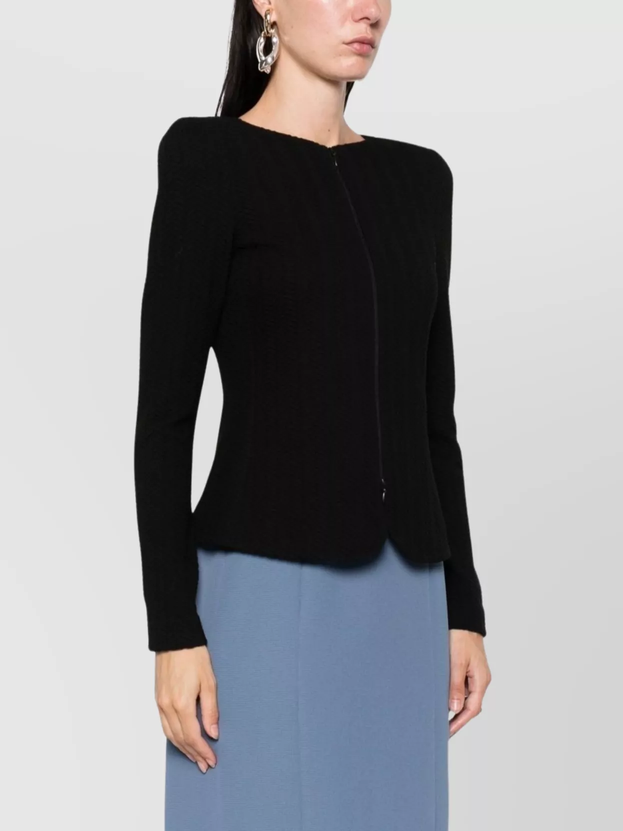 Emporio Armani Tailored Cotton Blend Blazer Jacket