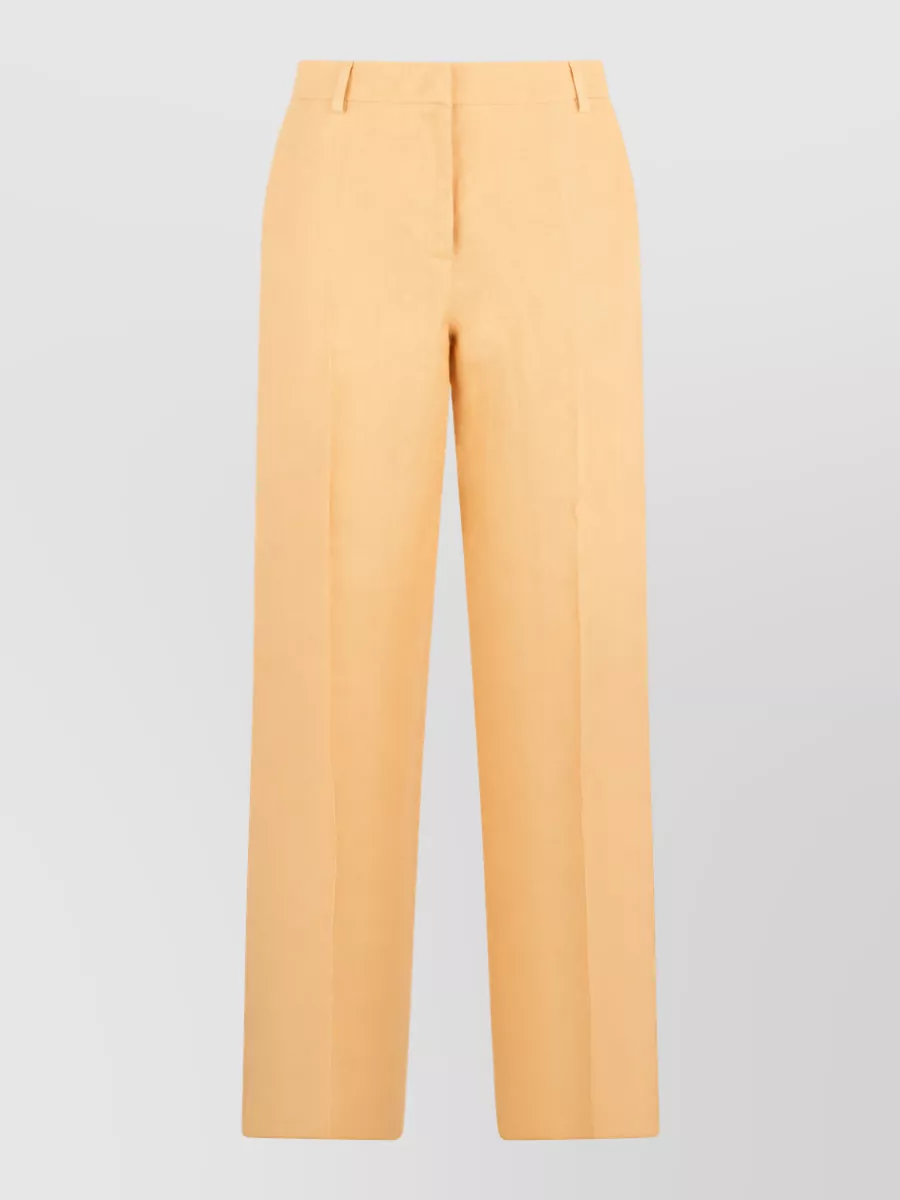 Weekend Max Mara linen high-rise straight-leg trousers