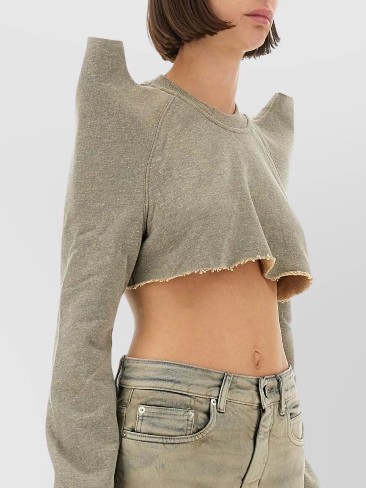 Rick Owens Drkshdw Cropped Knitwear Shoulder Pads