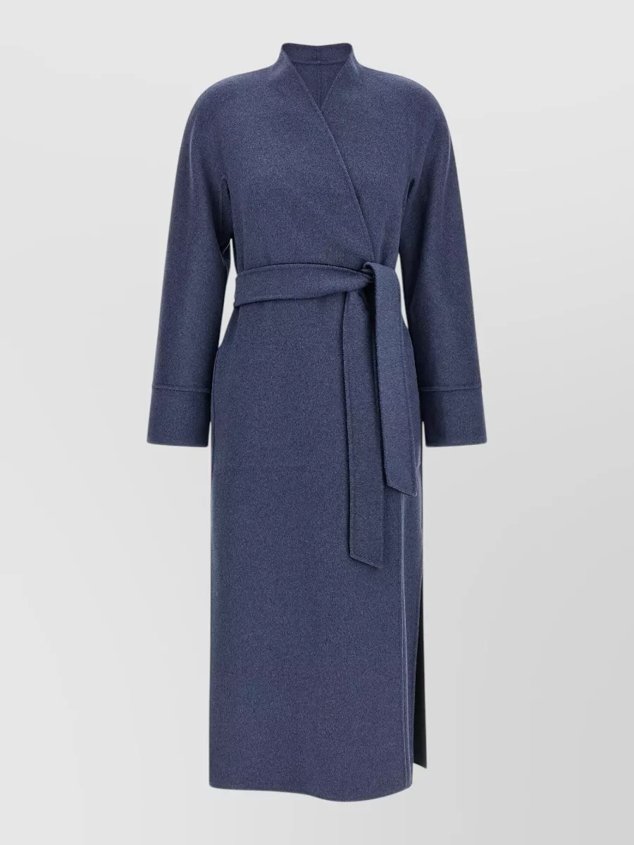 S Max Mara Wool reversible belted coat