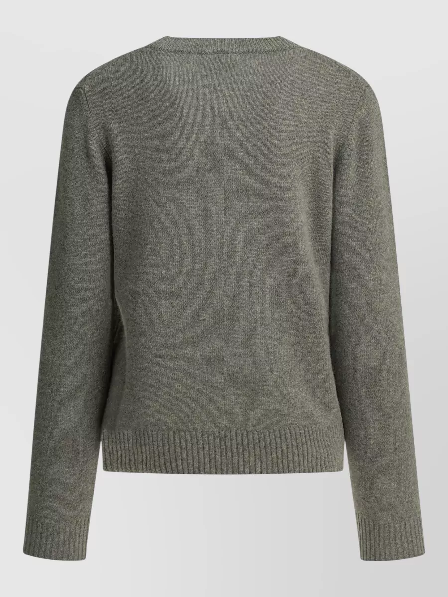 Ganni Wool Blend Graphic Intarsia Sweater