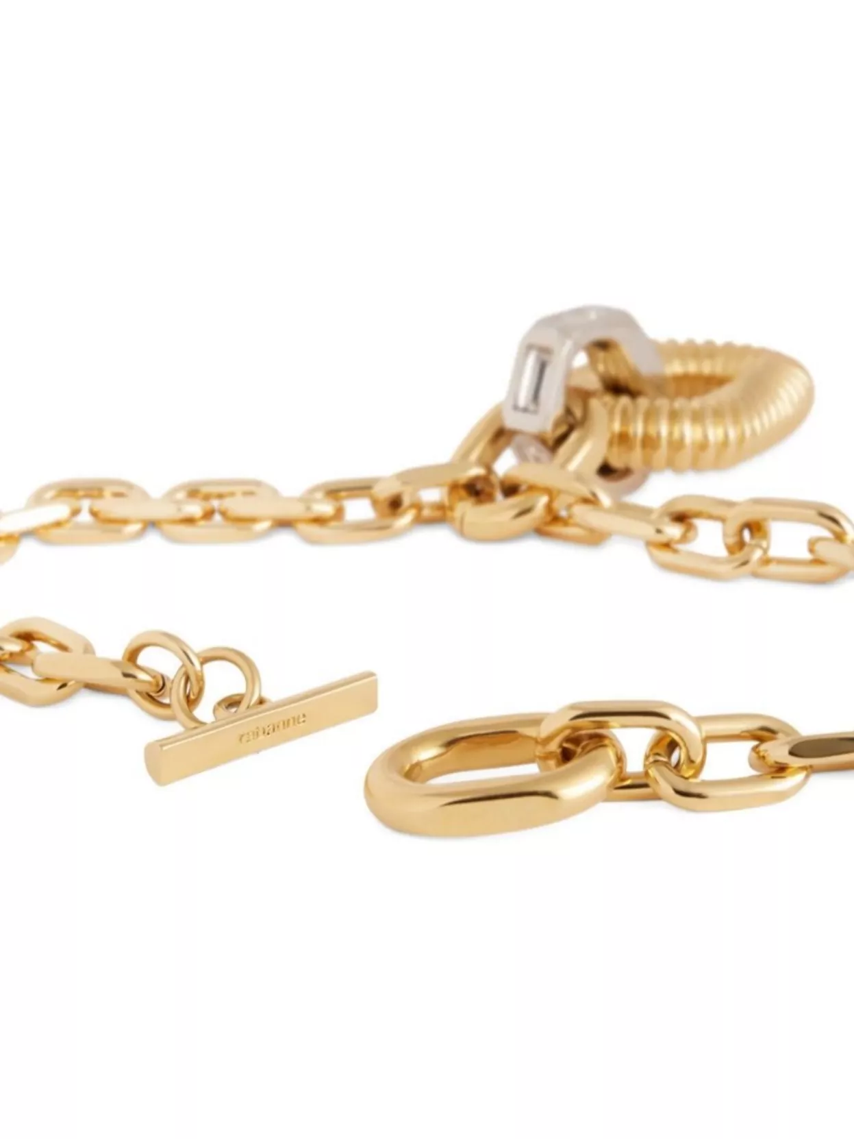 Paco Rabanne 'Chain Link Pendant Detail Two-Tone Necklace'