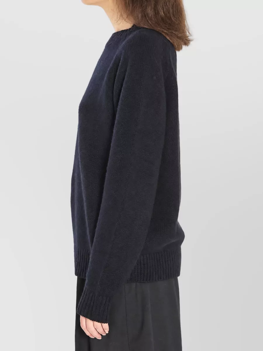 Lisa Yang Cashmere Relaxed-Fit Ribbed Crew-Neck Sweater