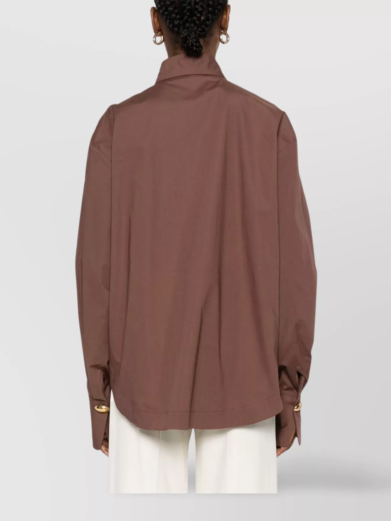 FEDERICA TOSI OVERSIZED CUFFS POPLIN SHIRT
