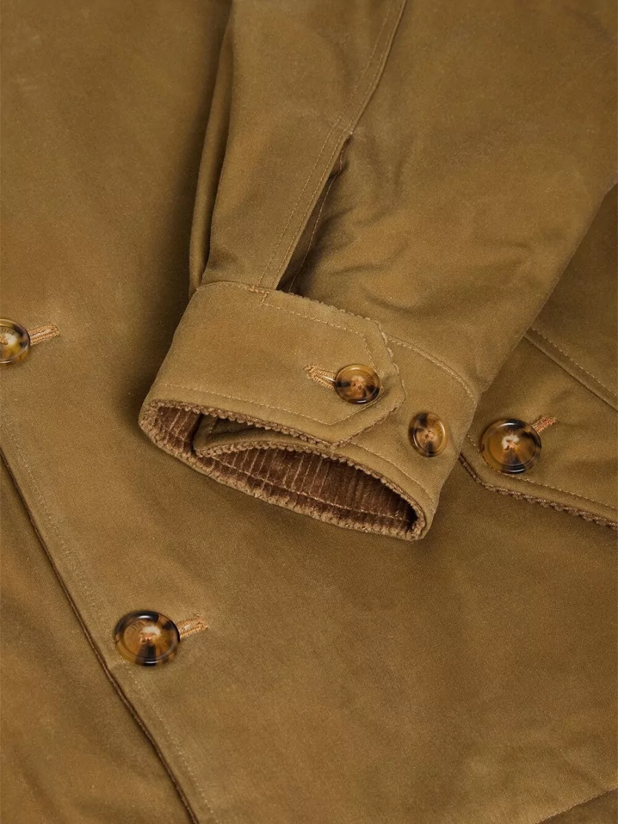 Baracuta Waxed Cotton Regular-Fit Single-Breasted Coat