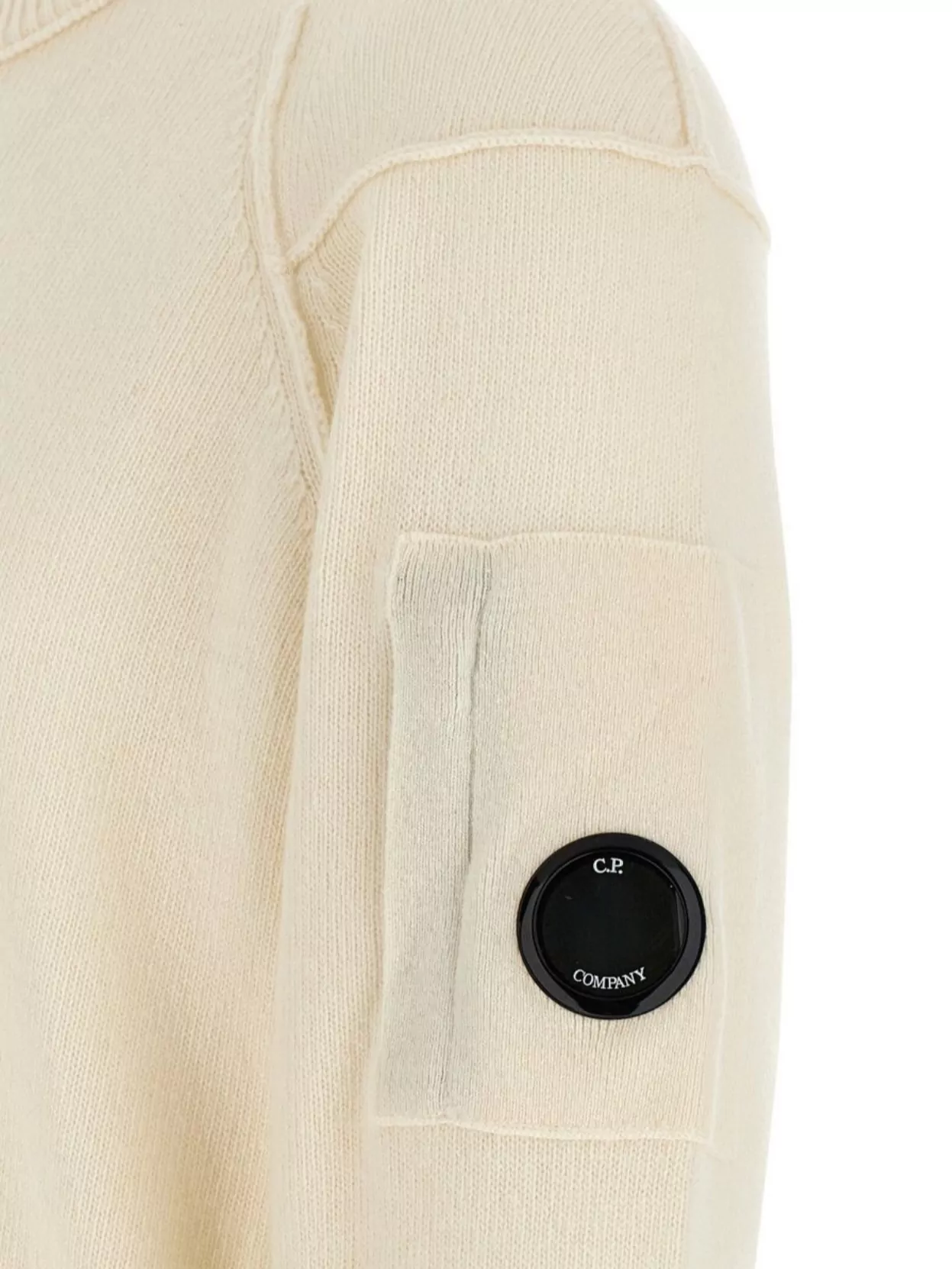C.p. Company Arm Patch Crew Neck Sweater