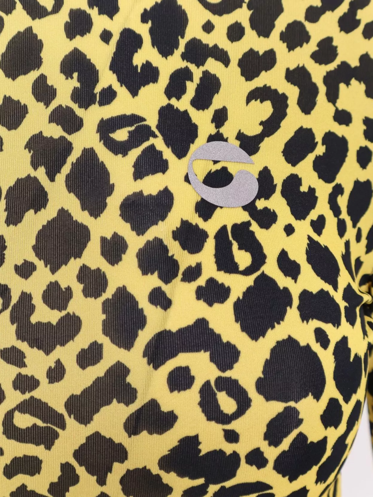 Coperni Fitted Long Sleeve Turtleneck Animal Print Top