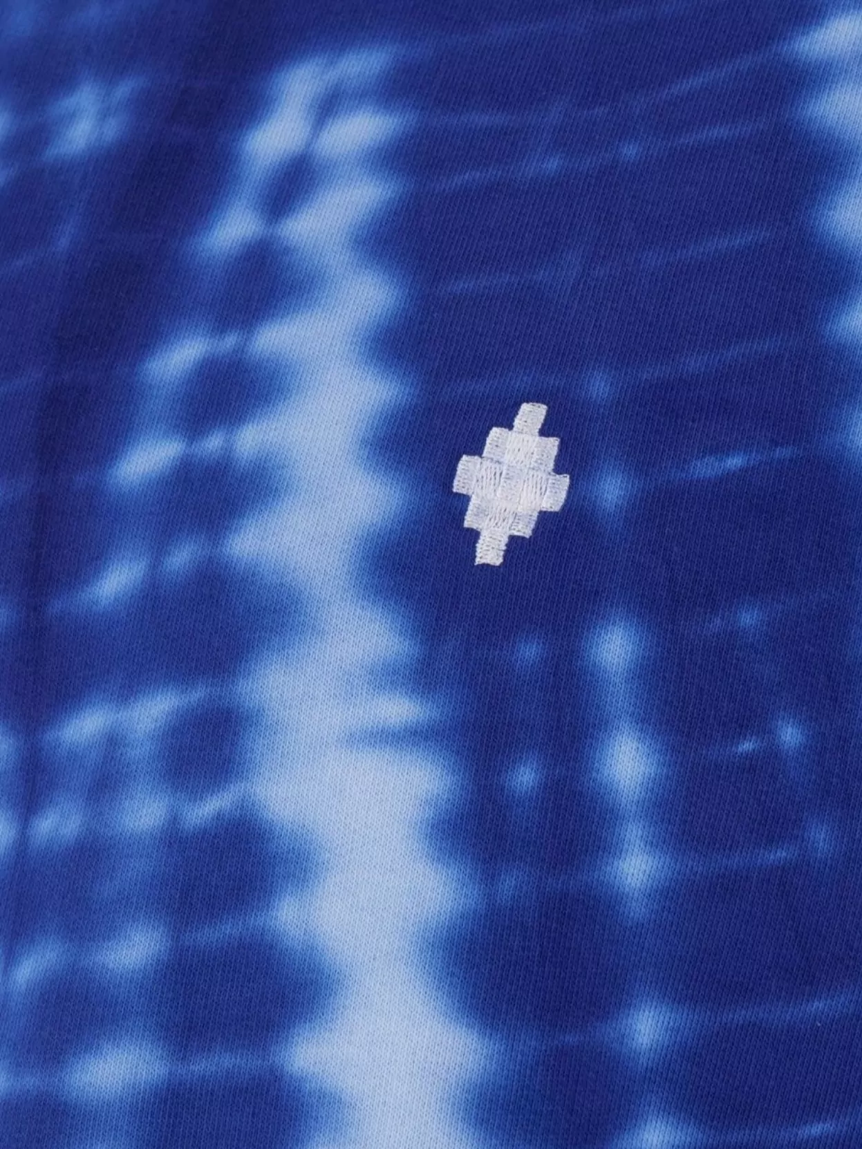 Marcelo Burlon Oversize Tie-Dye Cotton Sweatshirt Embroidery
