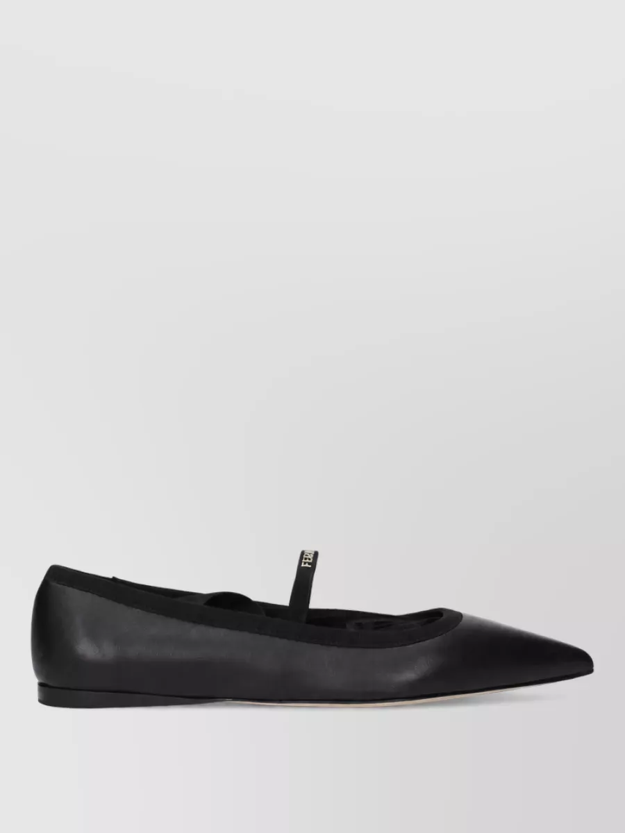 Ferragamo Leather Ballerina Flats