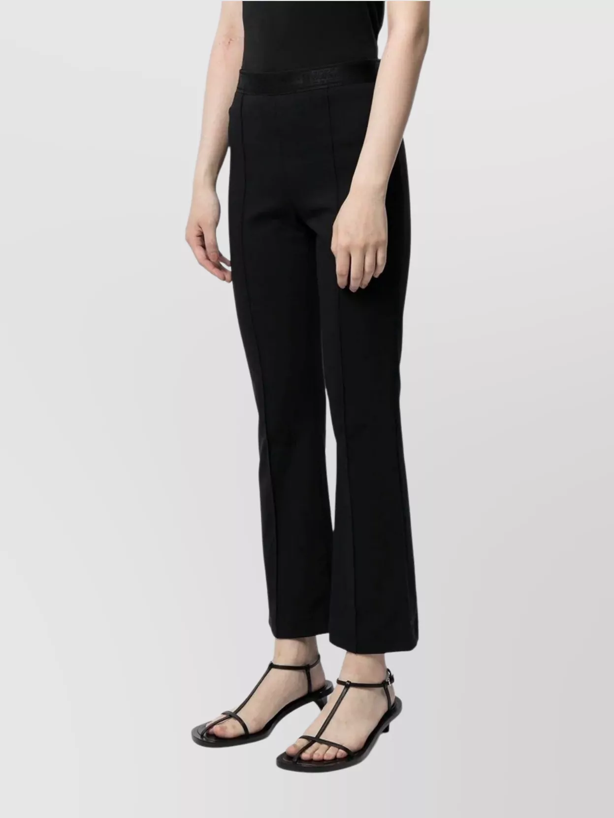 Wolford Grazia Cropped High Waist Slim Flared Trousers