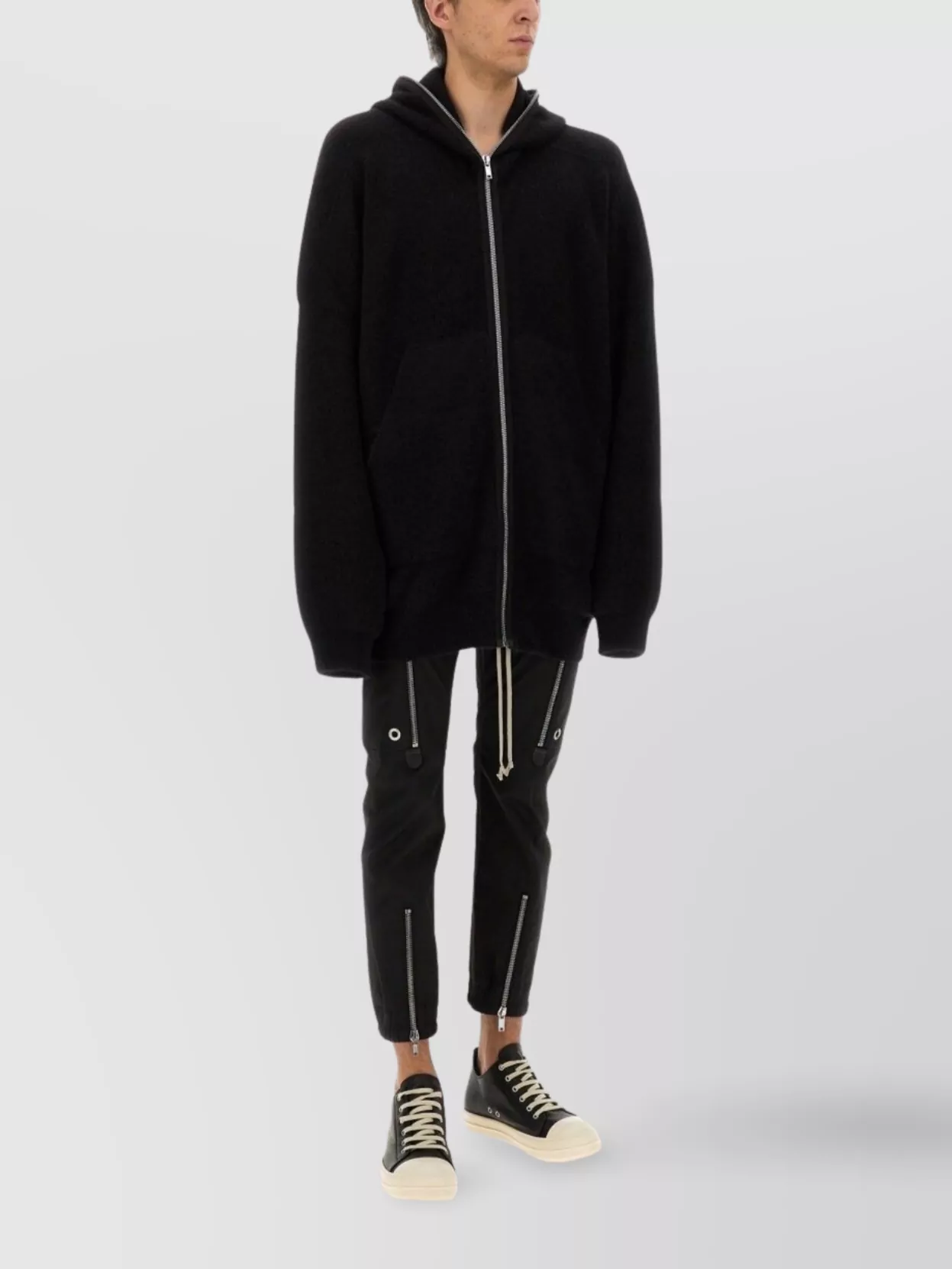 Rick Owens Utility Drawstring Pants Zipper Accents